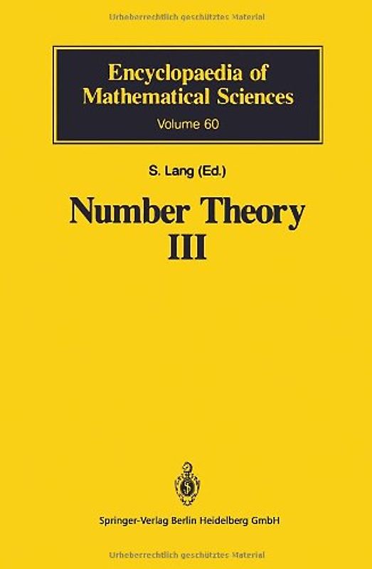 Number Theory III