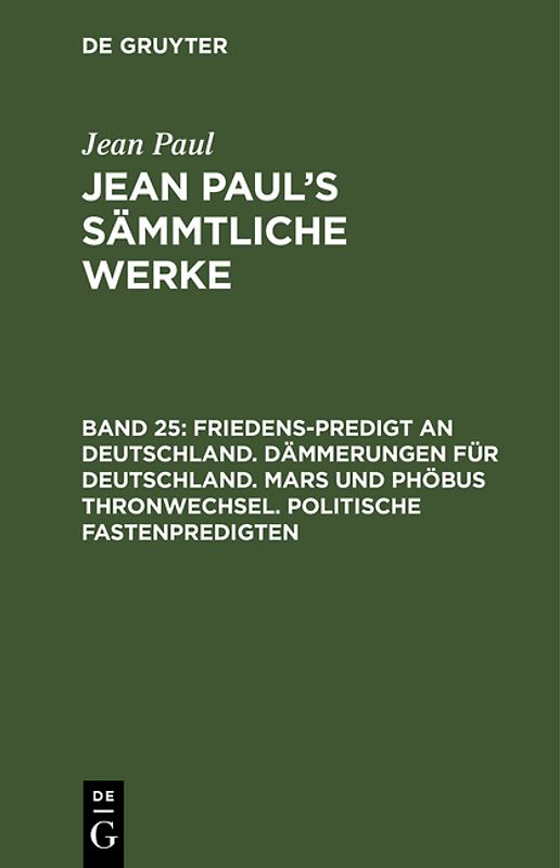 [Sämmtliche Werke] Jean Paul's sämmtliche Werke