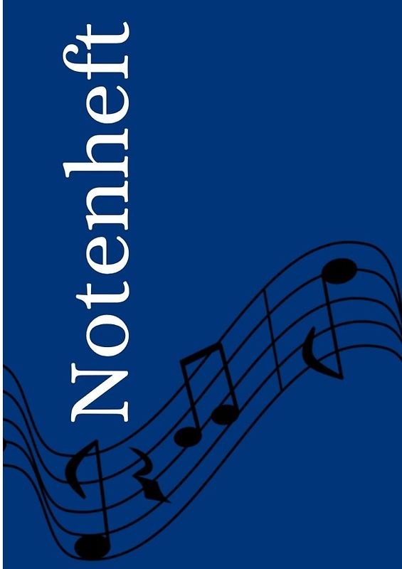 Notenheft: DIN A4 Notenlinienheft | 300 Seiten mit 12 Notenzeilen / Systeme pro Blatt | Papier 90g/m² | Musikheft mit Notenlinien