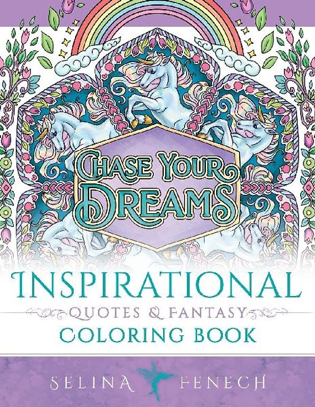 Inspirational Quotes and Fantasy Coloring Book