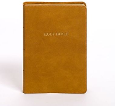 KJV Personal Size Giant Print Bible, Camel Suedesoft Leathertouch