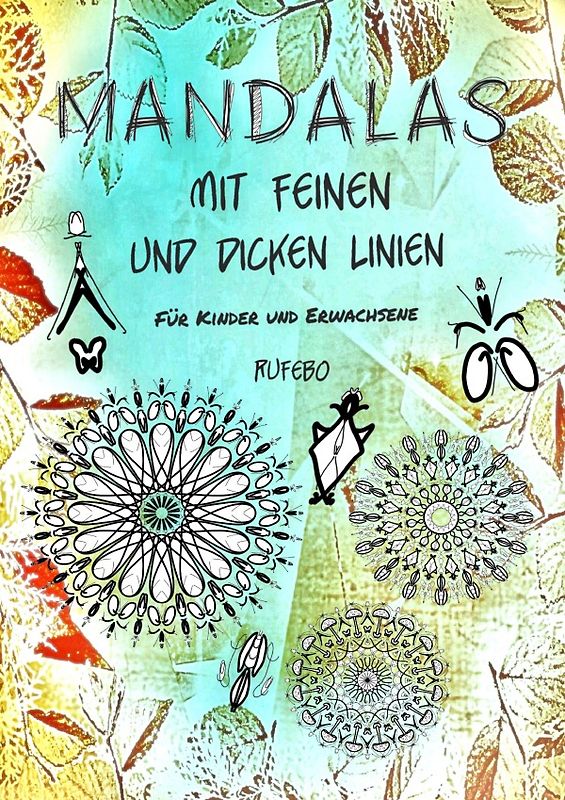 Mandalas mit feinen und dicken Linien