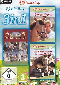 3in1 Pferde Box: Reitakademie / Reitakademie - Das entscheidende Turnier / Mein Gestüt PC Spiele