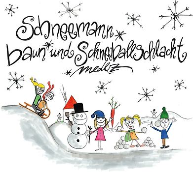 Schneemann baun und Schneeballschlacht