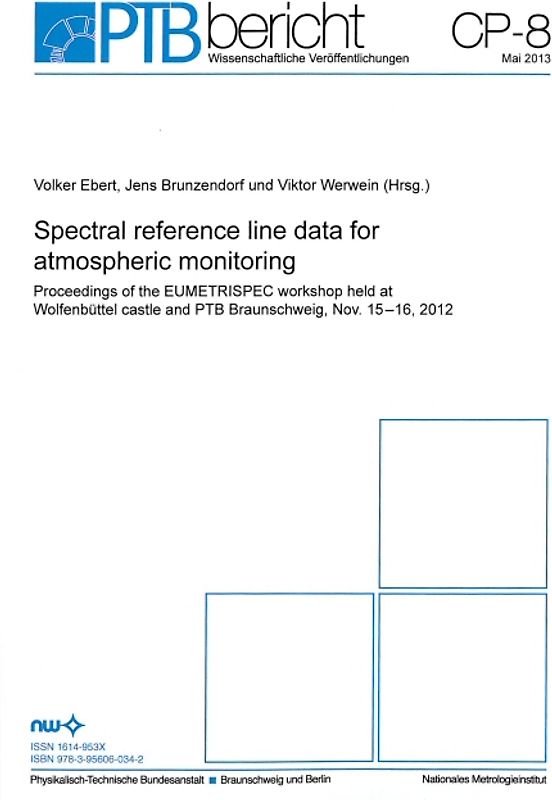 Spectral reference line data for atmospheric monitoring