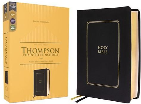 Kjv, Thompson Chain-Reference Bible, Leathersoft, Black, Red Letter, Comfort Print