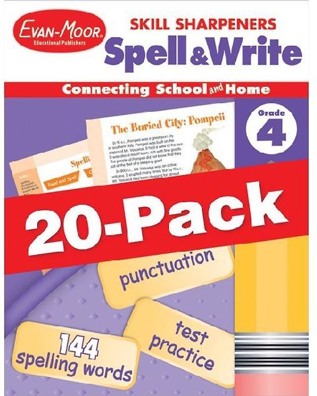 Skill Sharpeners: Spell & Write, Grade 4 Class Pack