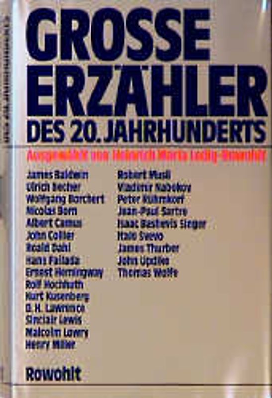 Große Erzähler des 20. Jahrhunderts
