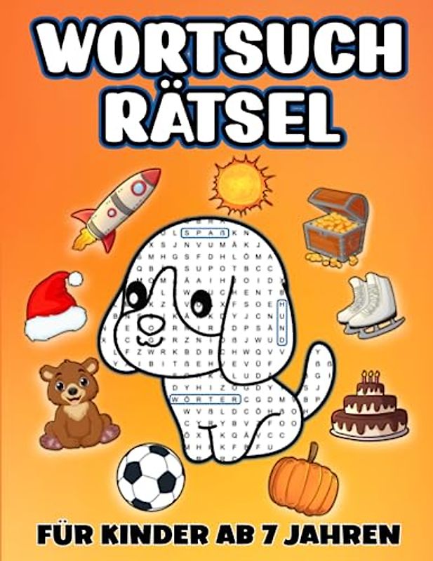 Wortsuchrätsel für Kinder ab 7 Jahren: Wortsuche Rätselheft mit 50 Buchstabengitter mit Lösungen | Thematische Wortgitter für Mädchen und Jungen zur Erweiterung des Wortschatzes.