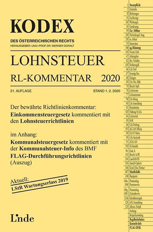 KODEX Lohnsteuer Richtlinien-Kommentar 2020