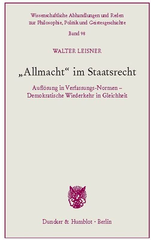 "Allmacht" im Staatsrecht.