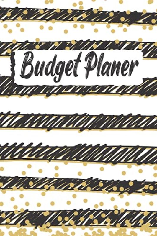 Budget Planer: Budgetplaner Organizer Buch für die Budgetplanung | Geeignet als Haushaltsbuch, Finanzplaner oder Kassenbuch | Kostenbuch zum eintragen | Schwarz Weiß Kunst Striche