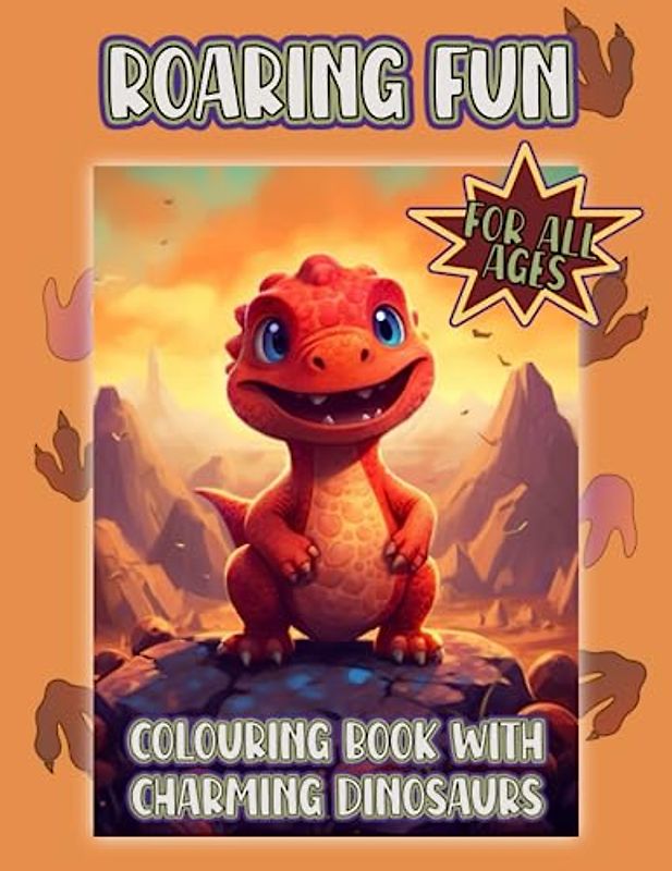 Roaring Fun: Colouring Book with Charming Dinosaurs for All Ages: Family-friendly dinosaur-themed Colouring book for kids and adults