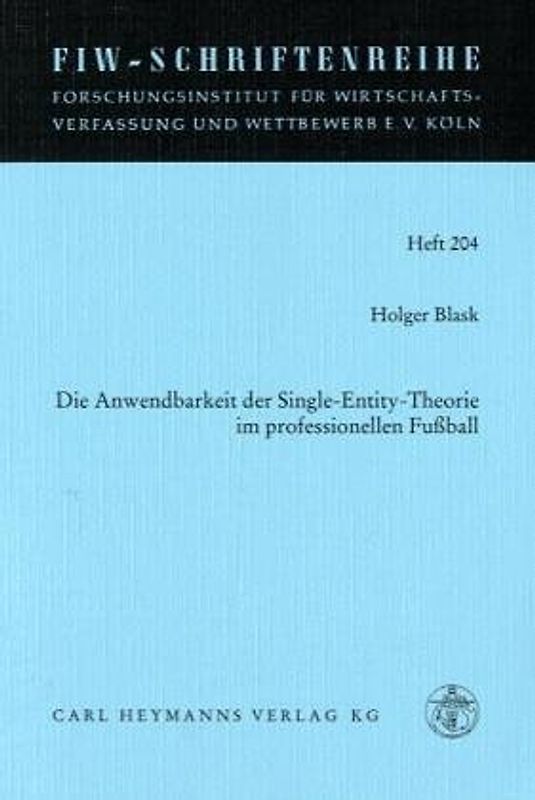 Die Anwendbarkeit der Single-Entity-Theorie im professionellen Fußball