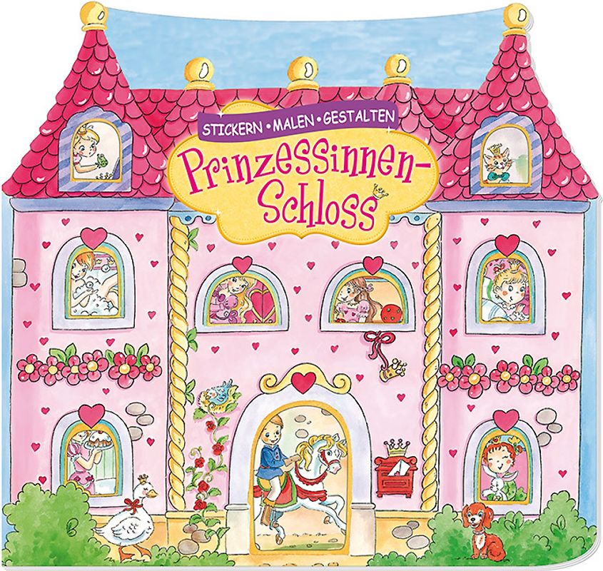 Prinzessinnenschloss - Stickern, Malen, Gestalten