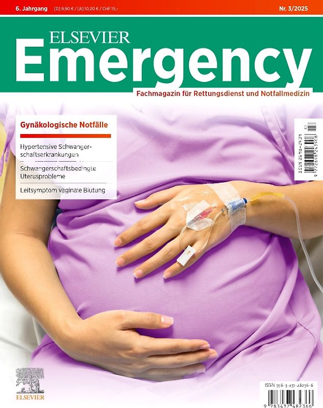 ELSEVIER Emergency. Gynäkologische Notfälle. 3/2025: Fachmagazin für Rettungsdienst und Notfallmedizin