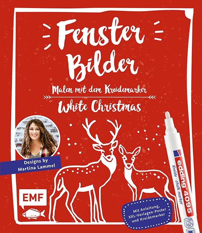 Fensterbilder malen mit dem Kreidemarker – White Christmas