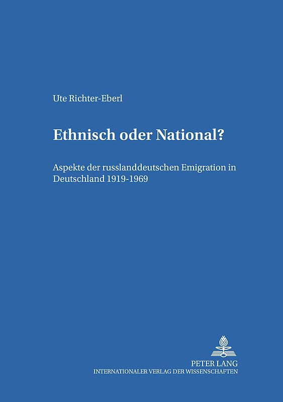 Ethnisch oder National?
