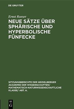Neue Sätze über sphärische und hyperbolische Fünfecke