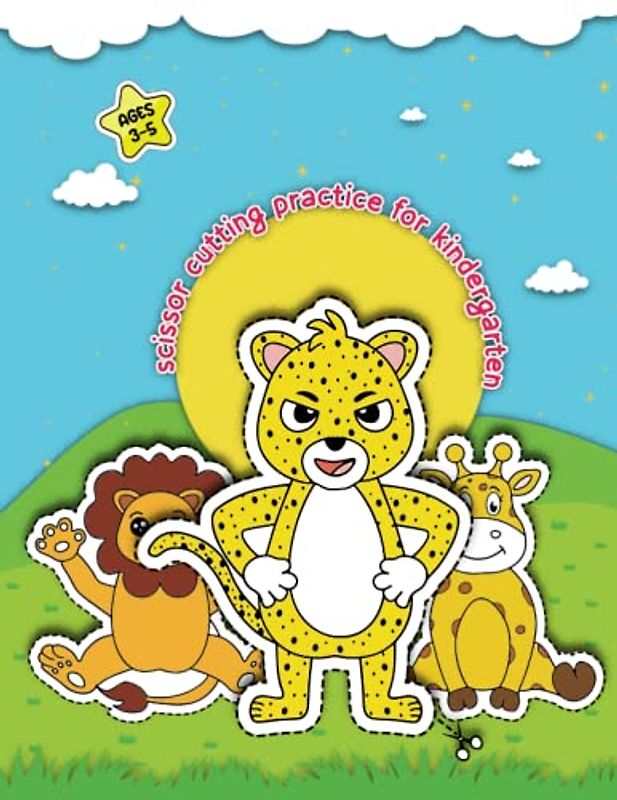 scissor cutting practice for kindergarten: practice cutting with scissors for preschool|cut and paste books for preschoolers