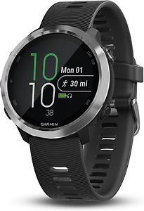 Garmin Forerunner 645 Music zilver met siliconenarmband zwart - refurbished
