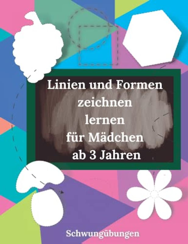 Linien und Formen zeichnen lernen für Mädchen ab 3 Jahren: Schwungübungen