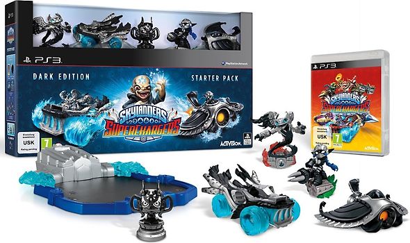Skylanders SuperChargers Racing: Starter Pack [Dark Edition inkl. 2 Figuren, 2 Fahrzeug. Portal, Kaos Trophäe, Poster] PlayStation 3