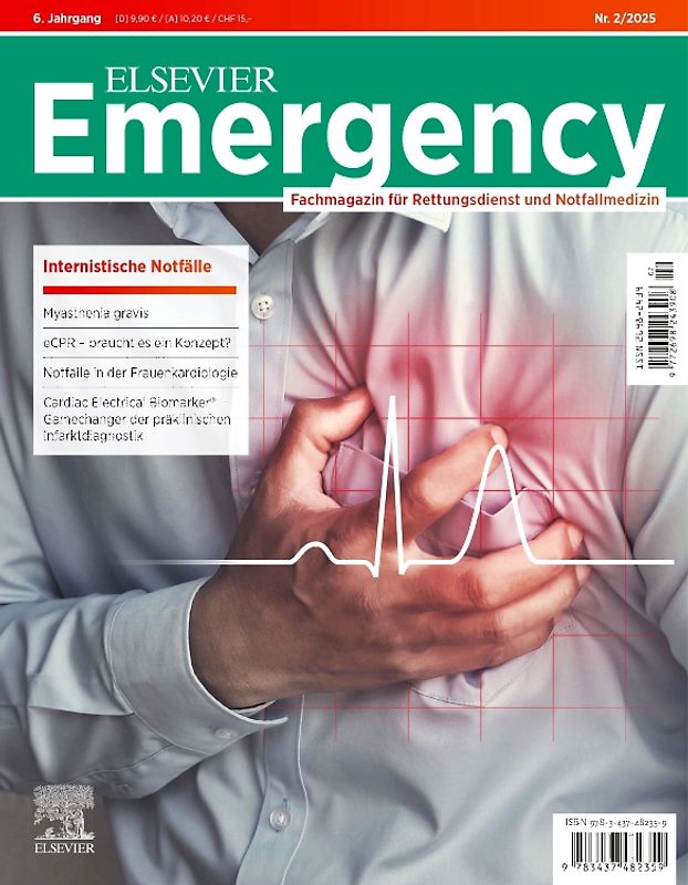 ELSEVIER Emergency. Internistische Notfälle. 2/2025: Fachmagazin für Rettungsdienst und Notfallmedizin