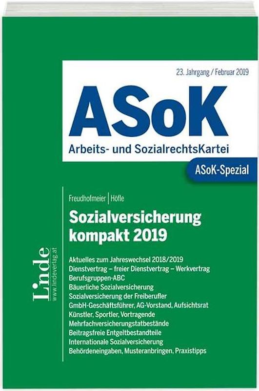 ASoK-Spezial Sozialversicherung kompakt 2019