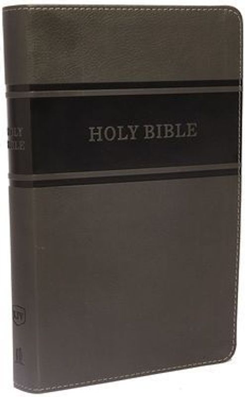 KJV, Deluxe Gift Bible, Imitation Leather, Gray, Red Letter Edition