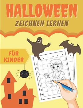 Halloween Zeichnen Lernen Für Kinder: Reproduzieren die Zeichnung Schritt für Schritt für Vorschulkinder | zeichenbuch Für Mädchen und Jungen.