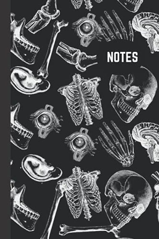 Goth Notebook: Wide Ruled Journal, Use for School, Work, Ideas, Writing, as a Diary, Gothic Witchy Scary Design, Vintage Illustrations in Interior, Perfect Gift, Vintage Medical Anatomy Cover