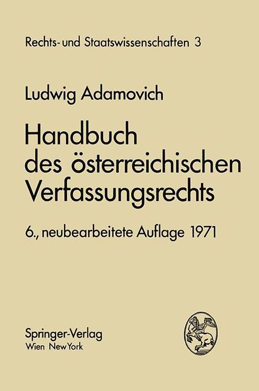Handbuch des österreichischen Verfassungsrechts