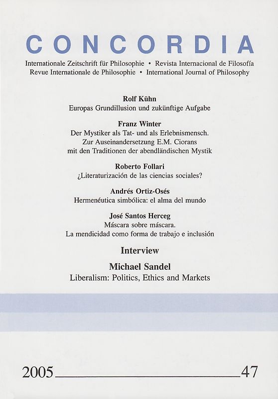 Concordia - Internationale Zeitschrift für Philosophie Heft 47