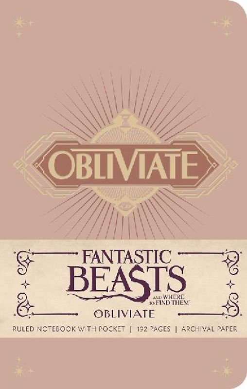 Fantastic Beasts and Where to Find Them: Obliviate Hardcover Ruled Notebook