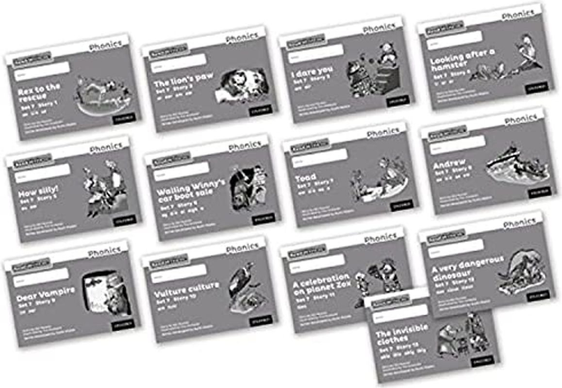 Read Write Inc. Phonics: Grey Set 7 Core Black & White Storybooks (Mixed Pack of 13)