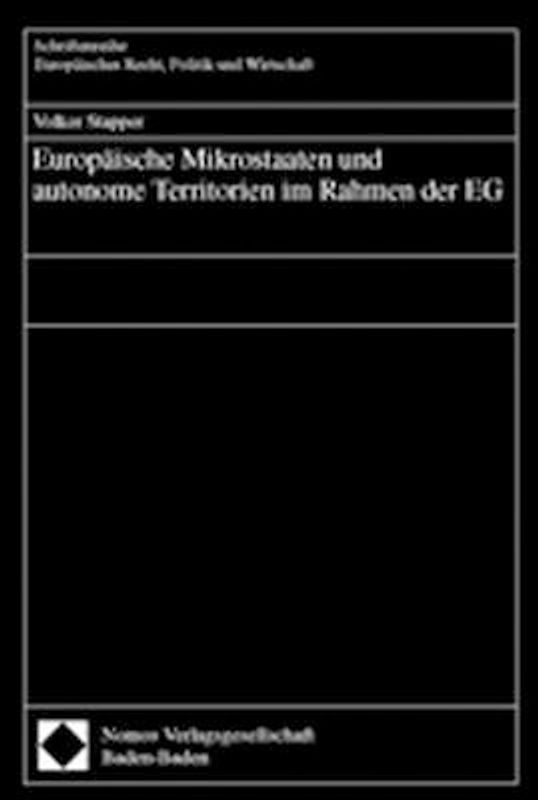 Europäische Mikrostaaten und autonome Territorien im Rahmen der EG
