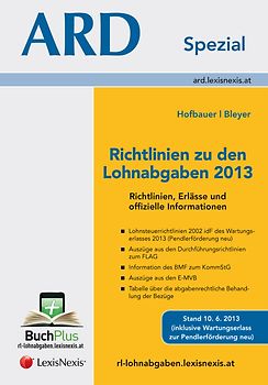 Richtlinien zu den Lohnabgaben 2013 - Richtlinien, Erlässe und offizielle Informationen