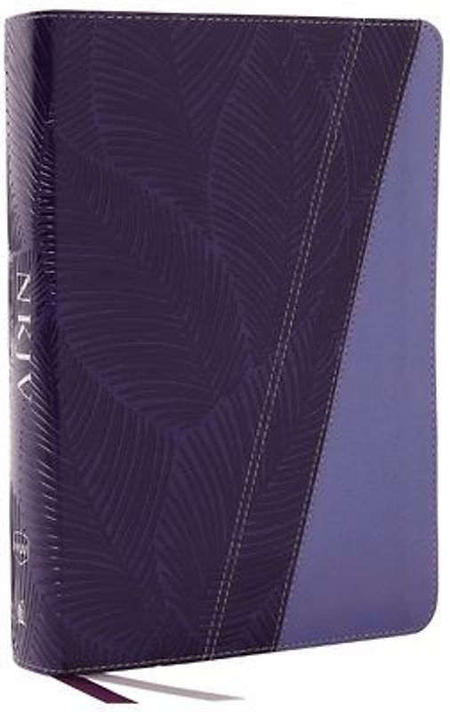 NKJV Study Bible, Leathersoft, Purple, Full-Color, Comfort Print