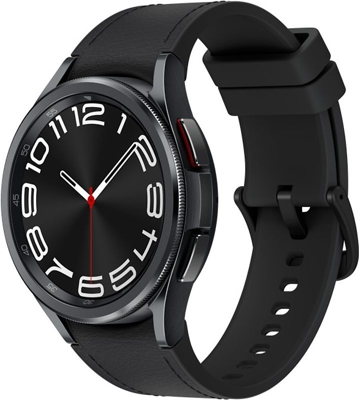 Samsung Galaxy Watch6 Classic 43 mm Cassa in acciaio inossidabile color black con Cinturino di pelle S/M graphite [WiFi]