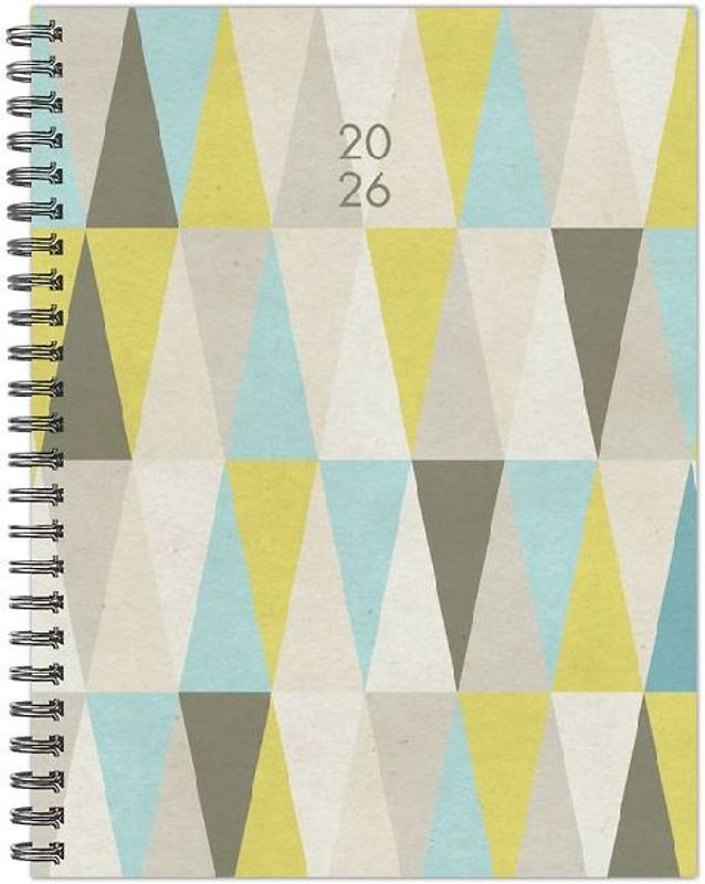Geometric Gray 2026 6.5 X 8.5 Weekly Monthly Softcover Planner