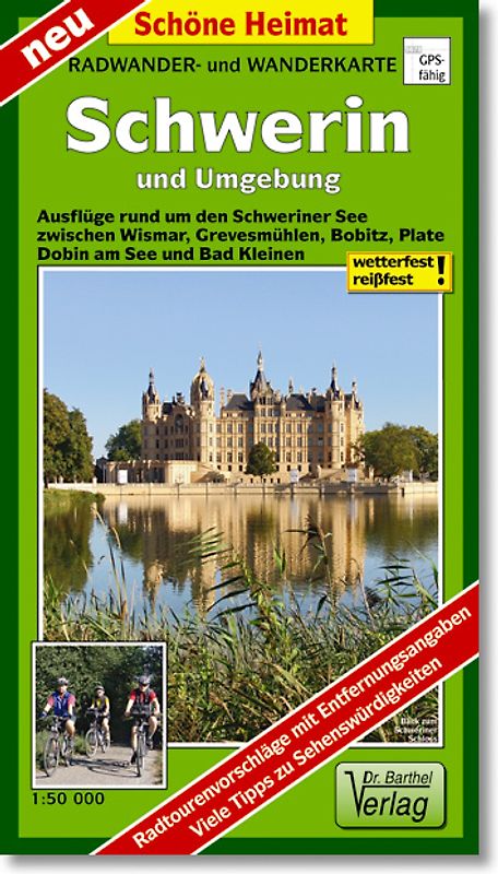 Radwander- und Wanderkarte Schwerin und Umgebung