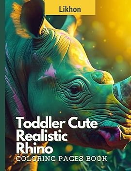 Likhon Toddler Cute Realistic Rhino Coloring Pages Book
