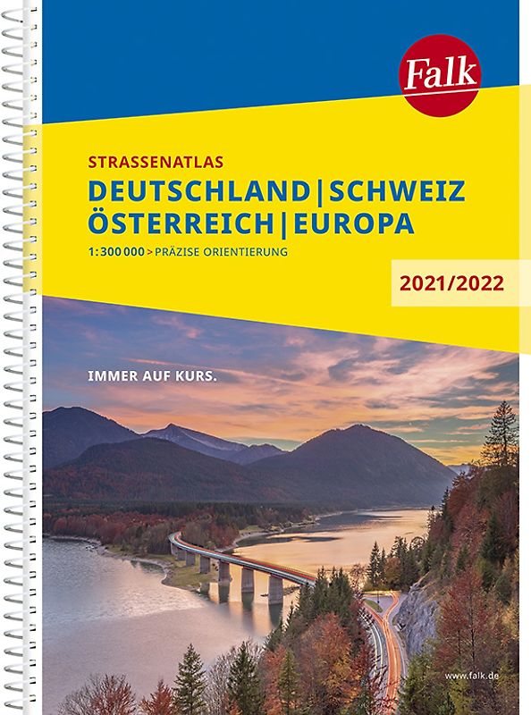Falk Straßenatlas 2021/2022 Deutschland, Österreich 1:300.000, Schweiz 1:301.000
