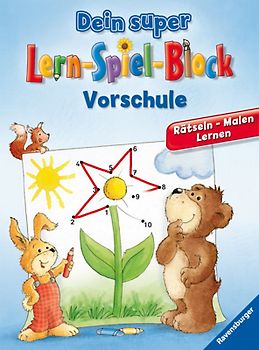 Dein super Lern-Spiel-Block Vorschule. Rätseln, Malen, Lernen