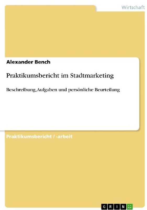Praktikumsbericht im Stadtmarketing