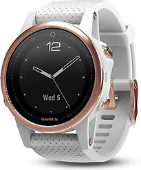 Image of Garmin Fenix 5S 42 mm roségoud met siliconebandje wit (Refurbished)