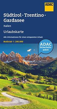 ADAC Urlaubskarte Südtirol, Trentino, Gardasee 1:200.000