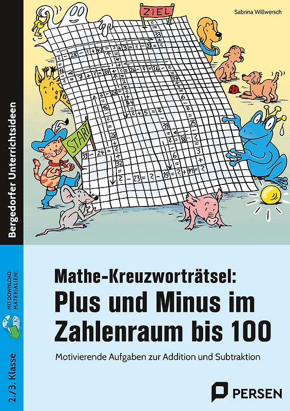 Mathe-Kreuzworträtsel: Plus und Minus ZR bis 100