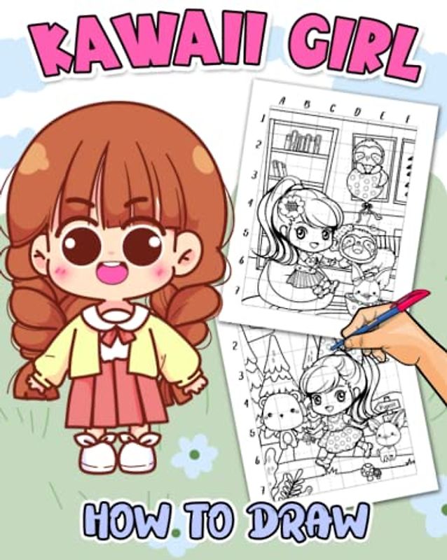 How To Draw Kawaii Girl: Cute Drawing Book With 25 Easy And Simple Pictures To Learn To Draw | Stress Relief Gifts | Relaxation Gifts | Anxiety Relief Gifts